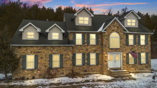 a front view of a house