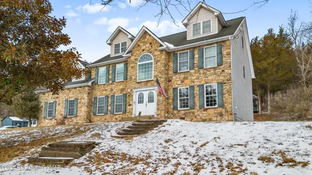 a front view of a house