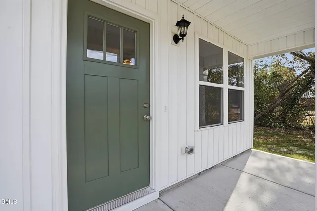 a view of front door of house