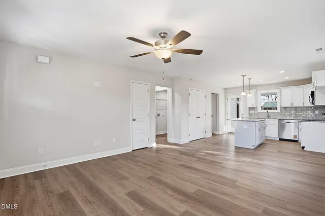a view of an empty room and window
