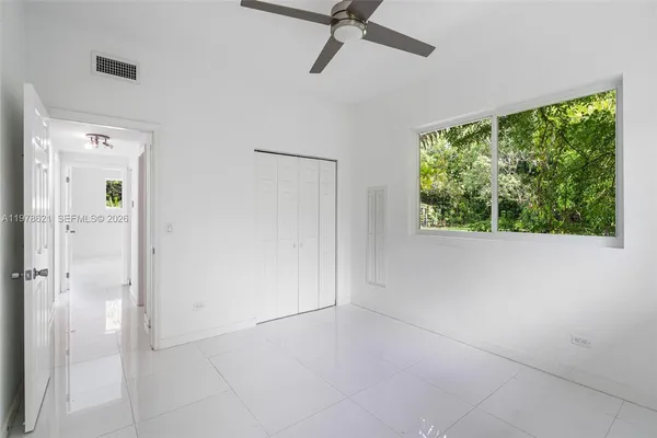 an empty room with a window