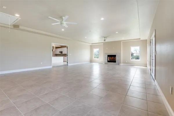 a view of a hallway with stairs
