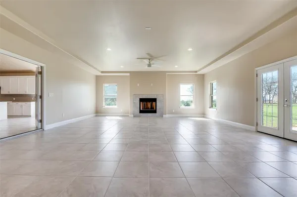 a view of a livingroom with a fireplace