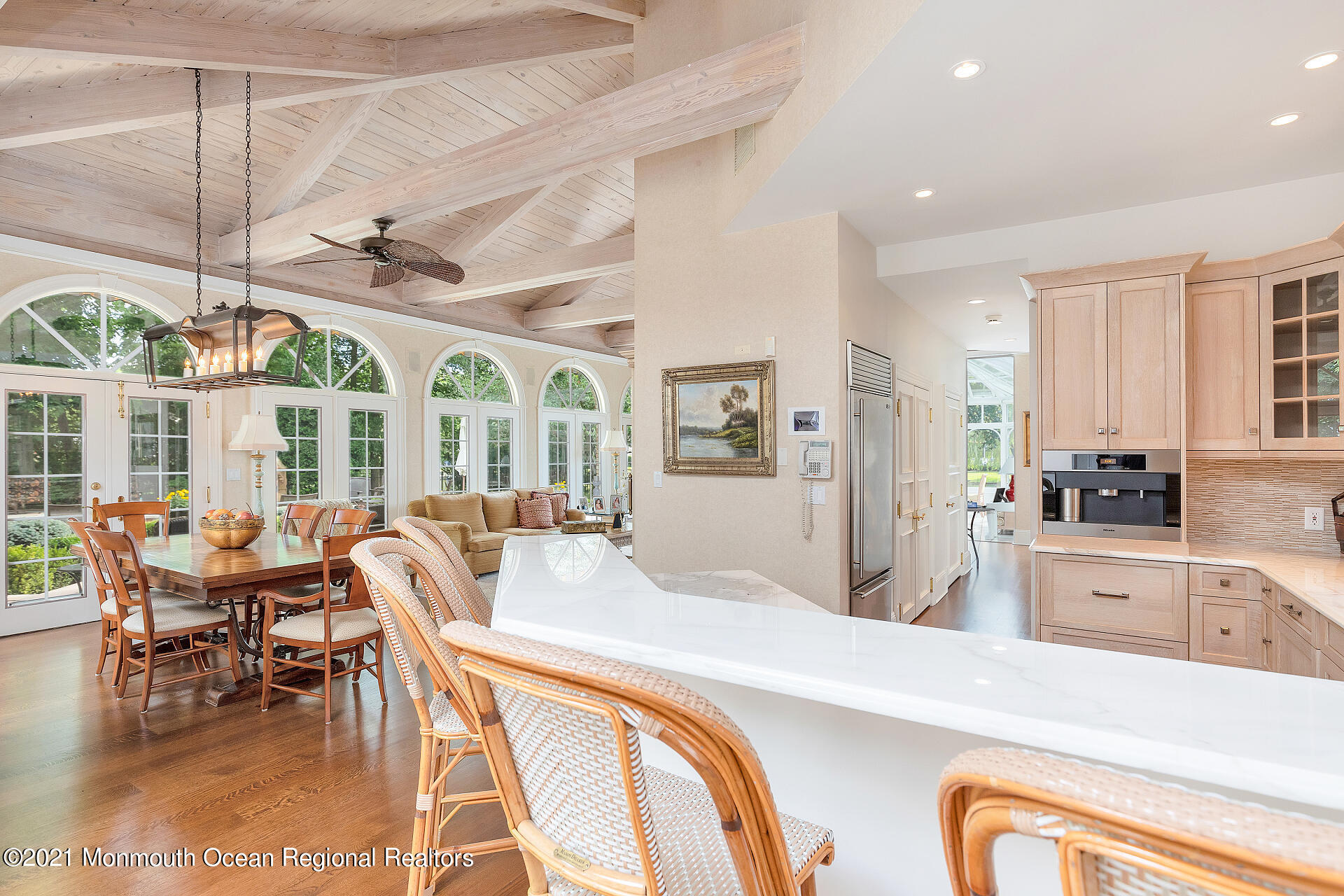 16 A Buttonwood Lane Rumson, NJ 07760 - Photo 23 of 80 a view of a dining room with furniture large windows and wooden floor