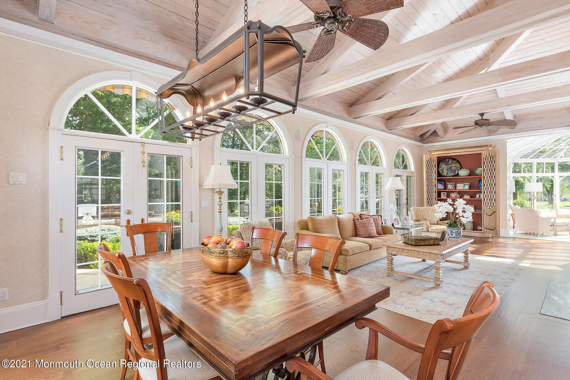 16 A Buttonwood Lane Rumson, NJ 07760 - Photo 24 of 80 a view of a dining room with furniture large windows and wooden floor