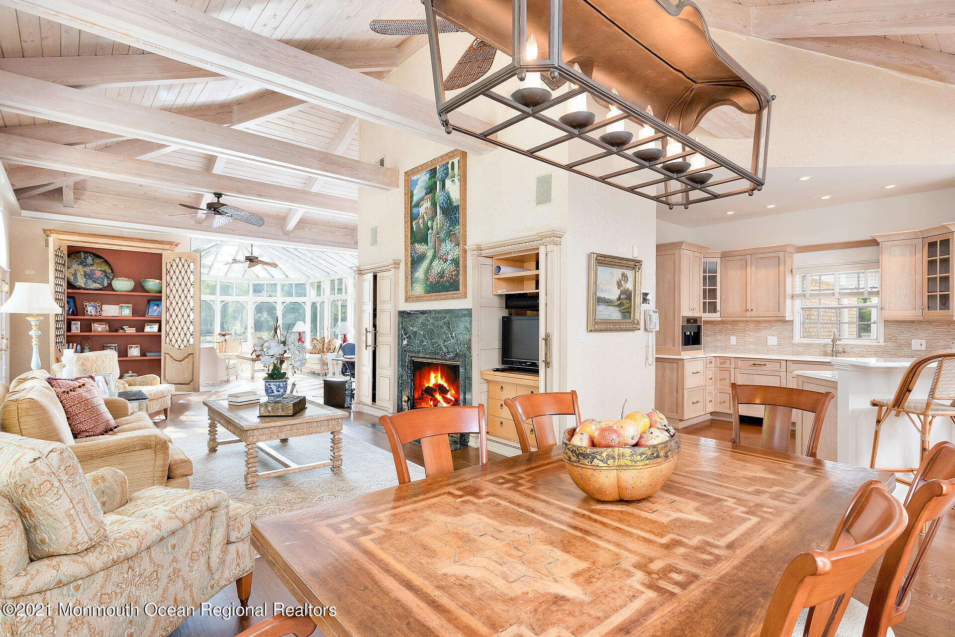 16 A Buttonwood Lane Rumson, NJ 07760 - Photo 26 of 80 a view of a dining room with furniture wooden floor and chandelier
