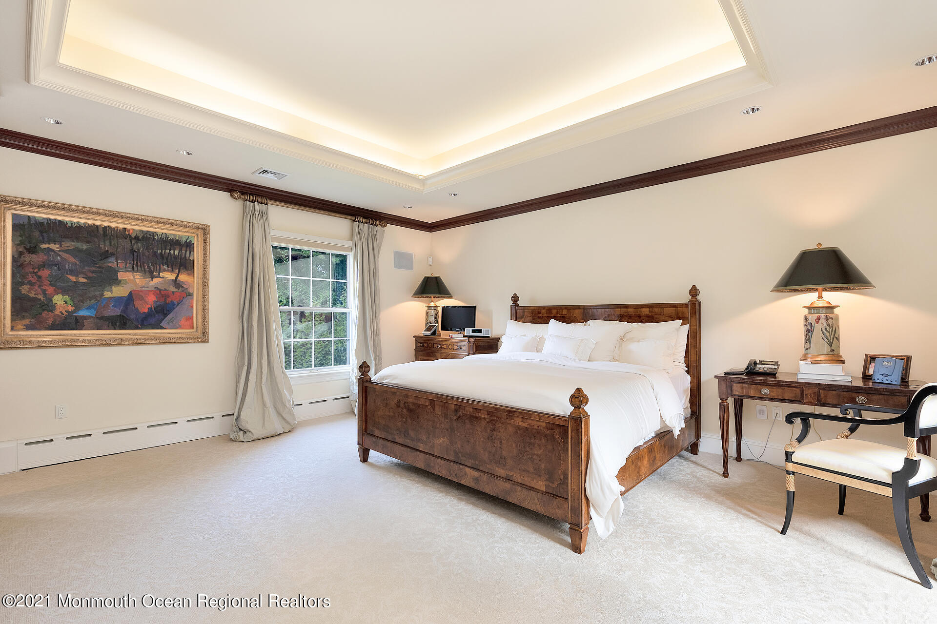 16 A Buttonwood Lane Rumson, NJ 07760 - Photo 40 of 80 a bed room with a bed and a painting on the wall