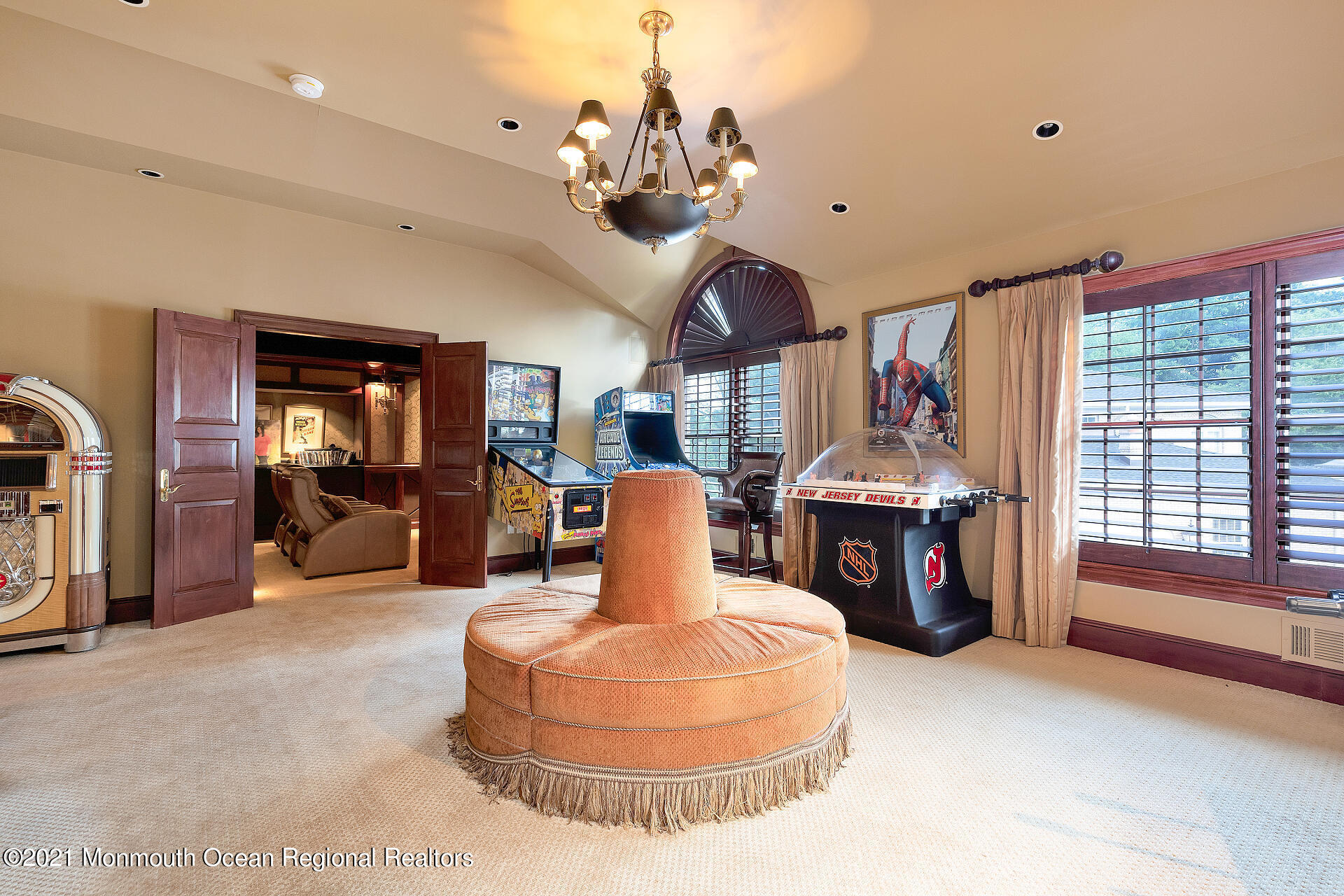 16 A Buttonwood Lane Rumson, NJ 07760 - Photo 48 of 80 a living room with furniture a large window and a chandelier