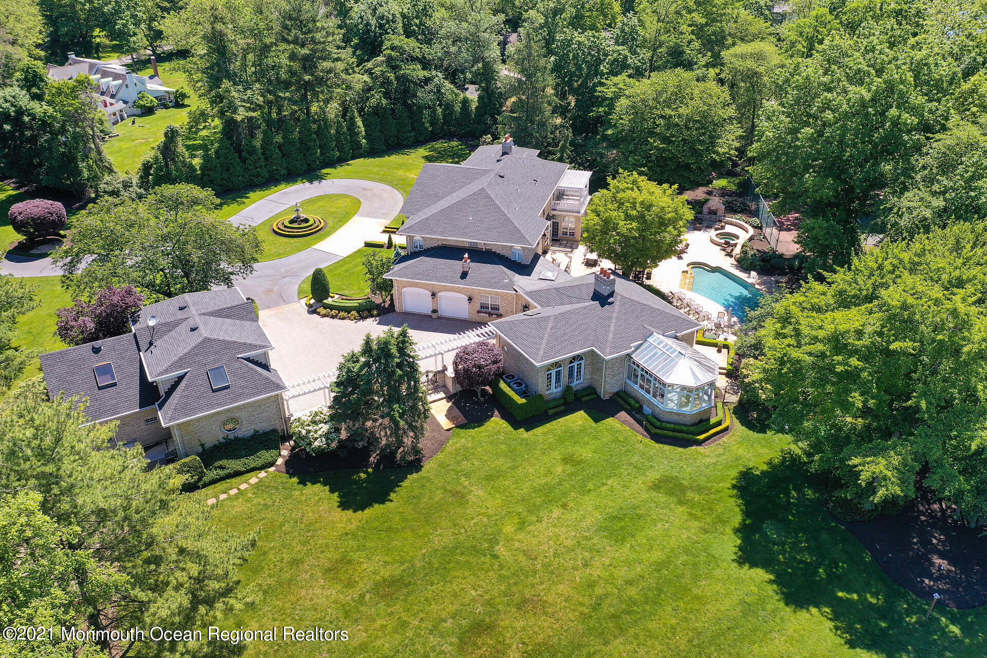 16 A Buttonwood Lane Rumson, NJ 07760 - Photo 6 of 80 an aerial view of a house with yard swimming pool and outdoor seating