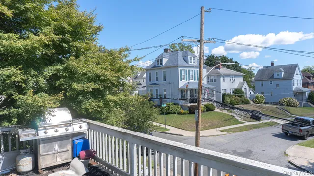 a view of a city from a balcony