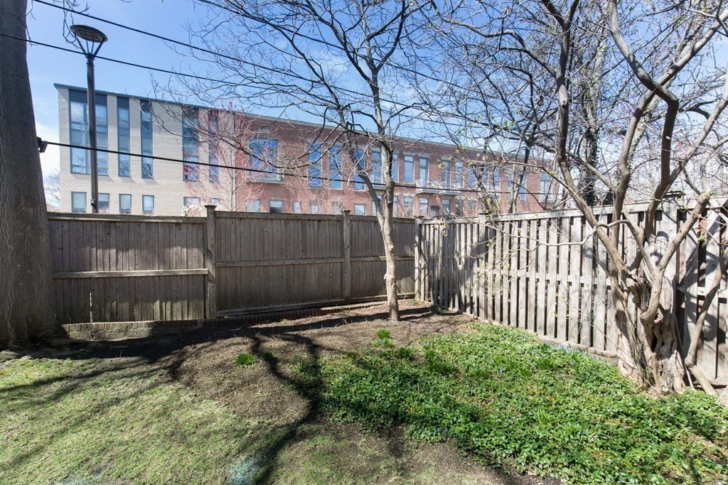 13 Yerxa Road Cambridge, MA 02140 - Photo 23 of 24 a backyard with wooden fence and large trees