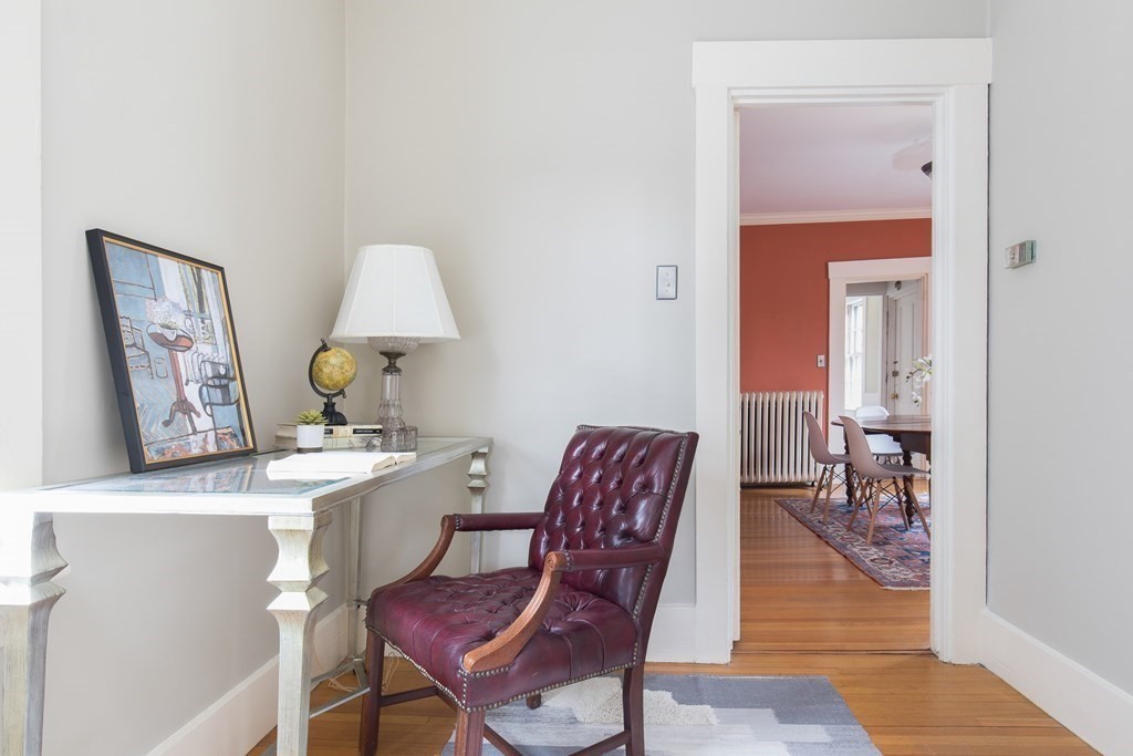 13 Yerxa Road Cambridge, MA 02140 - Photo 6 of 24 a view of a dining room with furniture and wooden floor