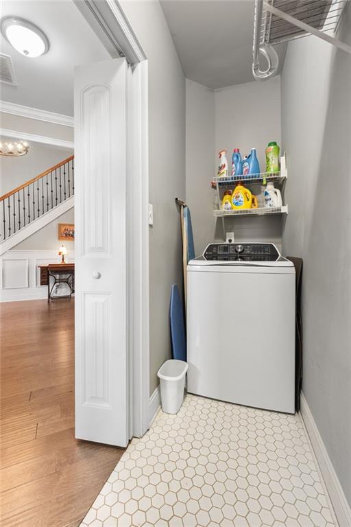 150 Crestview Road Jackson, GA 30233 - Photo 61 of 88 a utility room with a stove a washer and dryer