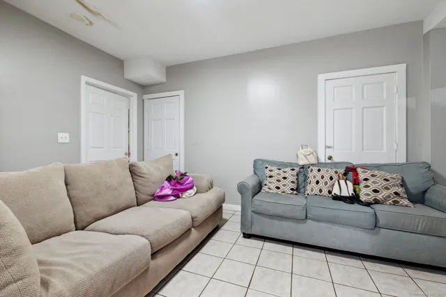 a living room with furniture and a couch