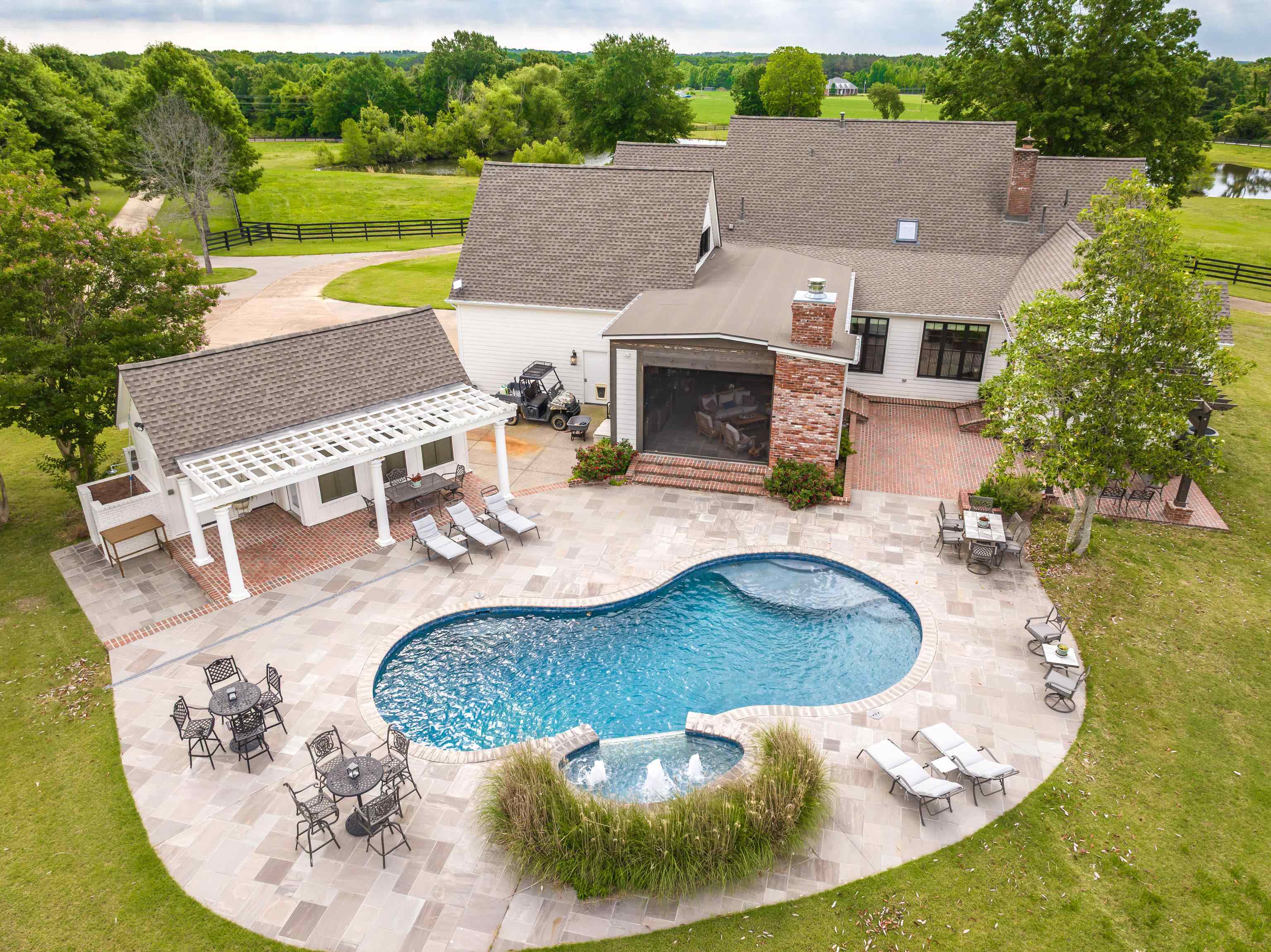 6085 Yum Yum Road Somerville, TN 38068 - Photo 6 of 40 an aerial view of a house with outdoor swimming pool