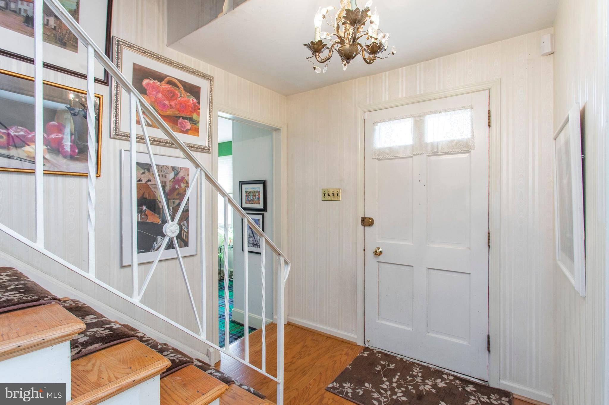 8813 Wainwright Road Glenside, PA 19038 - Photo 2 of 25 Entrance Hall With New Hardwood Floors