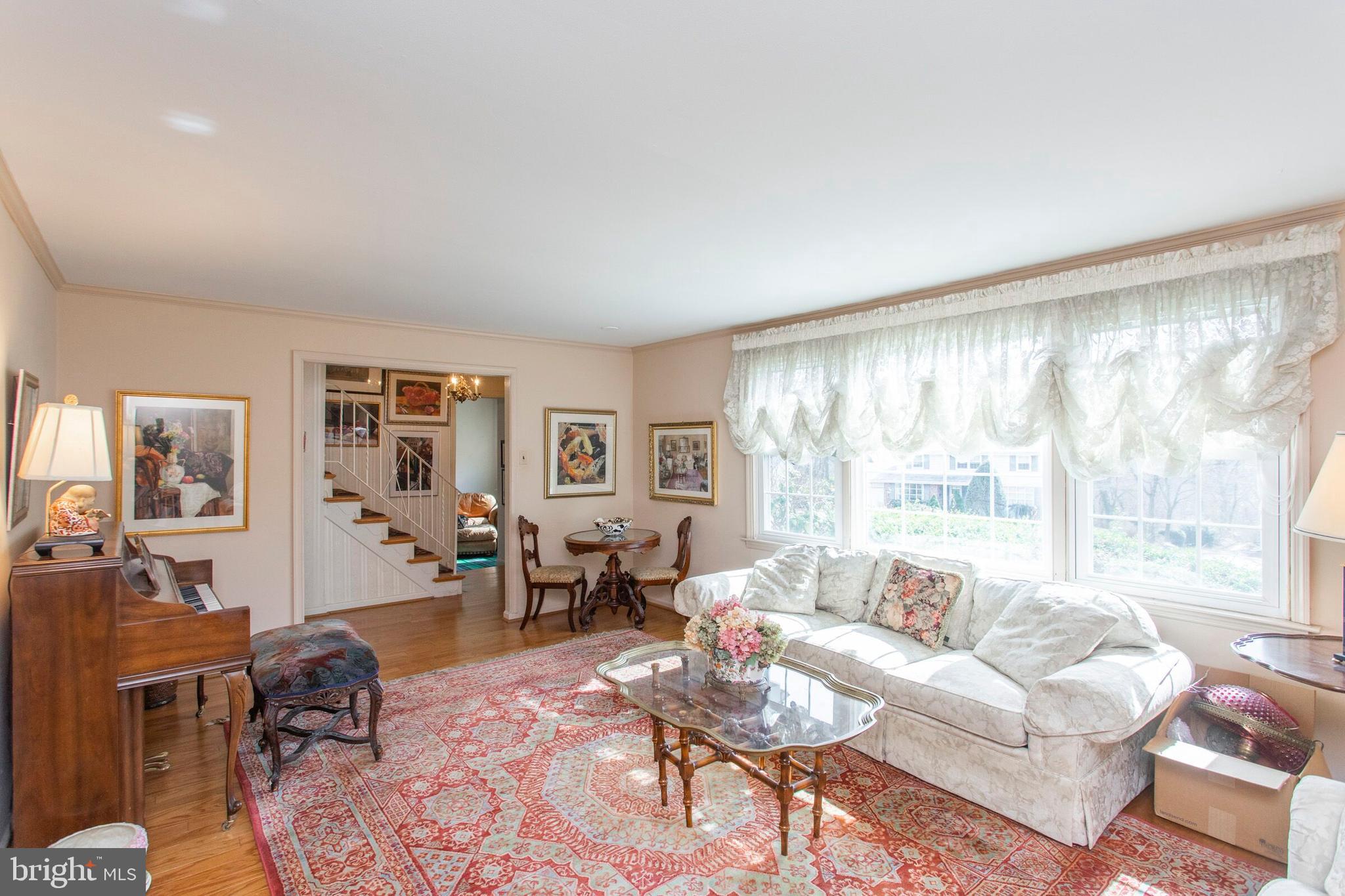 8813 Wainwright Road Glenside, PA 19038 - Photo 4 of 25 Living Room With New Hardwood Floors
