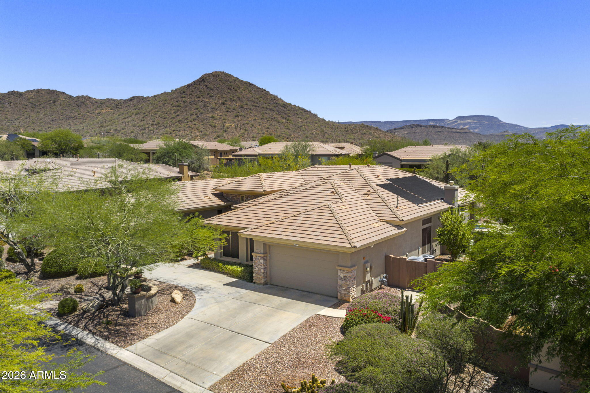 41619 North River Bend Road Anthem, AZ 85086 - Photo 39 of 84 an aerial view of a house with a mountain view