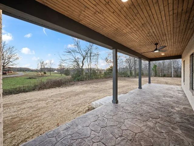 a view of a backyard