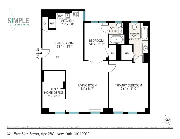 $999,000 | 321 East 54th Street, Unit 2BC | Sutton Place