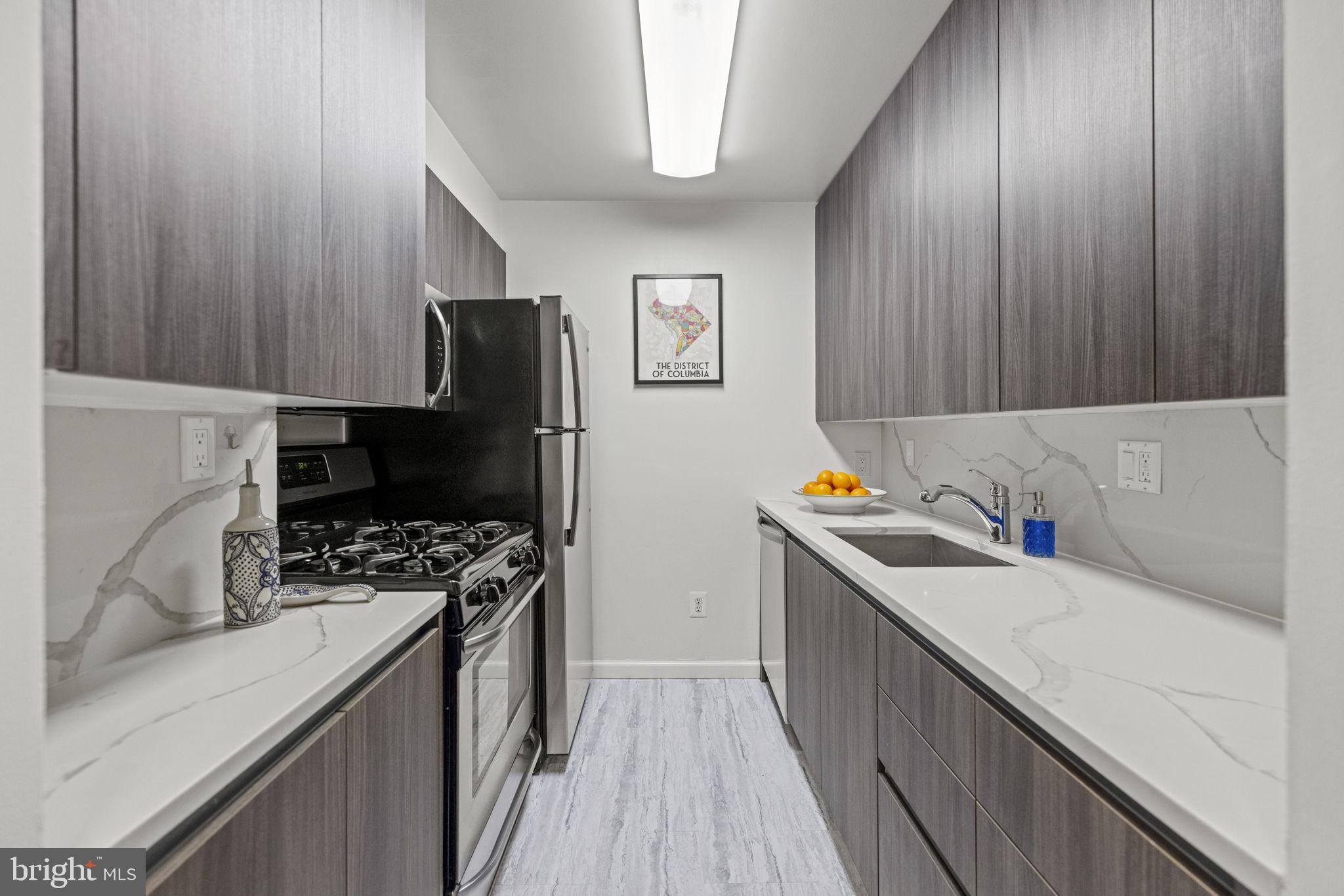 1441 Spring Road Northwest, Unit 203 Washington, DC 20010 - Photo 20 of 26 vinyl floors and quiet close cabinets