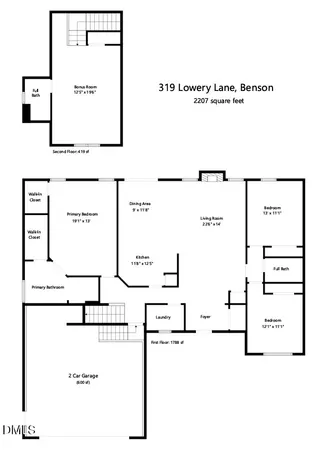 $430,000 | 319 Lowery Lane, Benson, NC 27504
