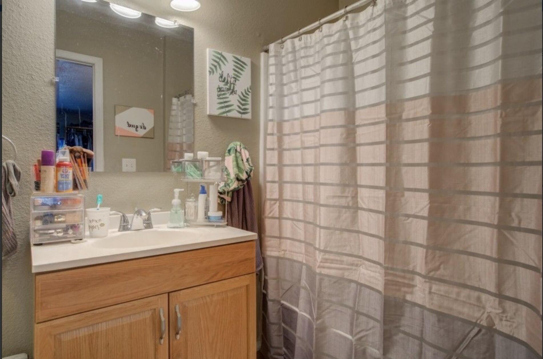 3815 31st Street Lubbock, TX 79410 - Photo 14 of 22 a bathroom with a sink and a mirror