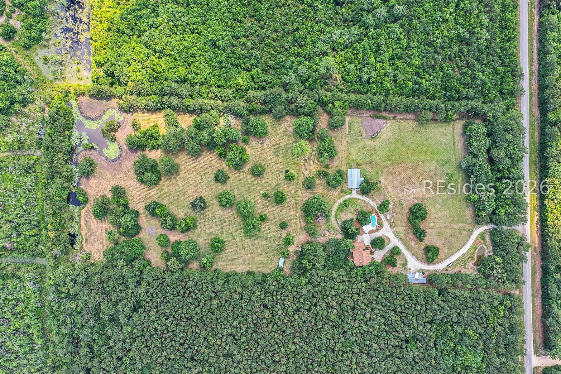 7724 Bees Creek Road Ridgeland, SC 29936 - Photo 79 of 82 Aerial of 20 Acre Horse Farm