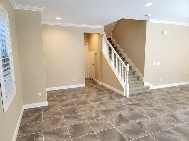 a view of hallway with stairs