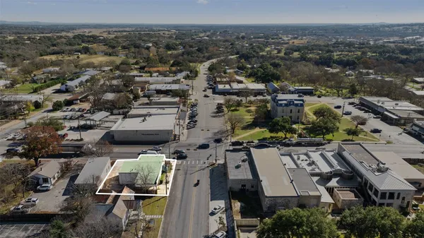 an aerial view of a city