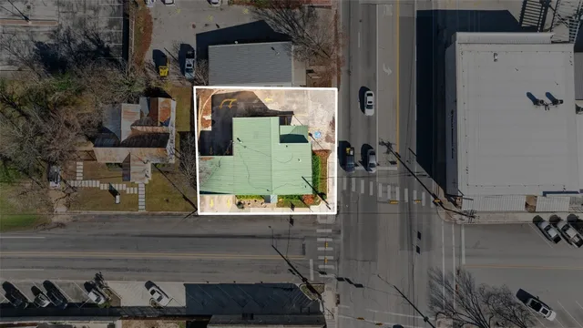 a bird view of a house