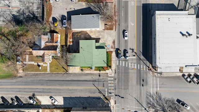 an aerial view of a city