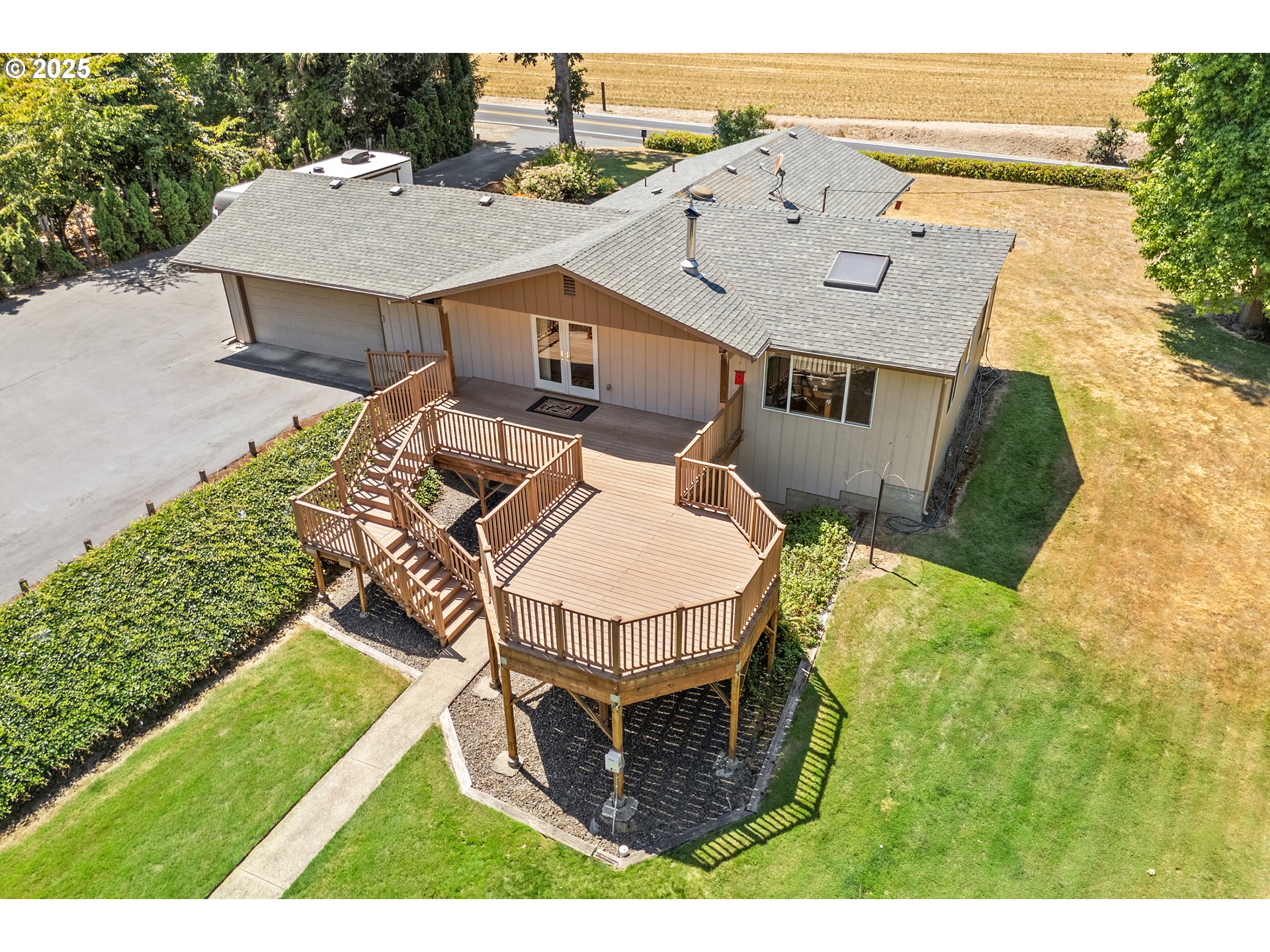 30700 South S Highway Canby, OR 97013 - Photo 3 of 37 an aerial view of a house with table and chairs