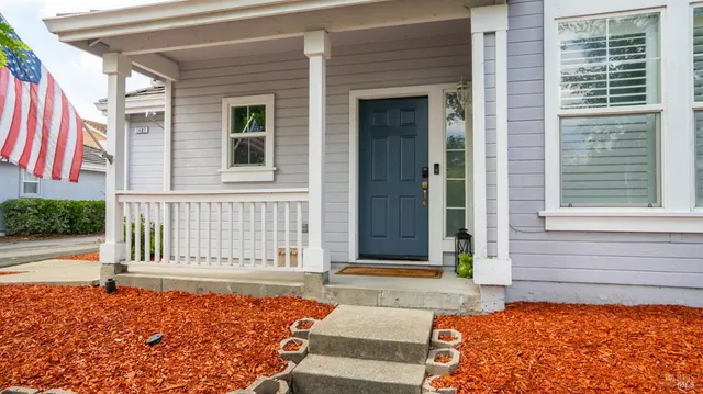 a front view of a house