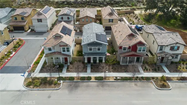 an aerial view of multiple house