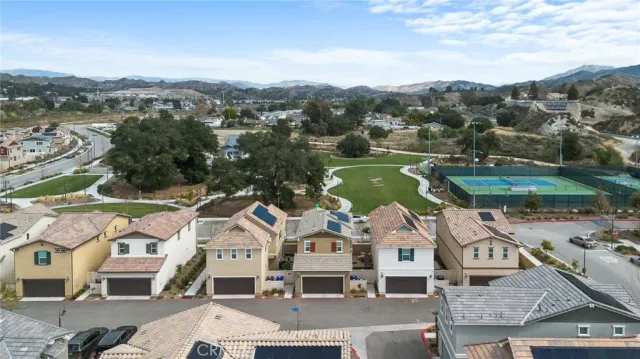 a view of building with glass door