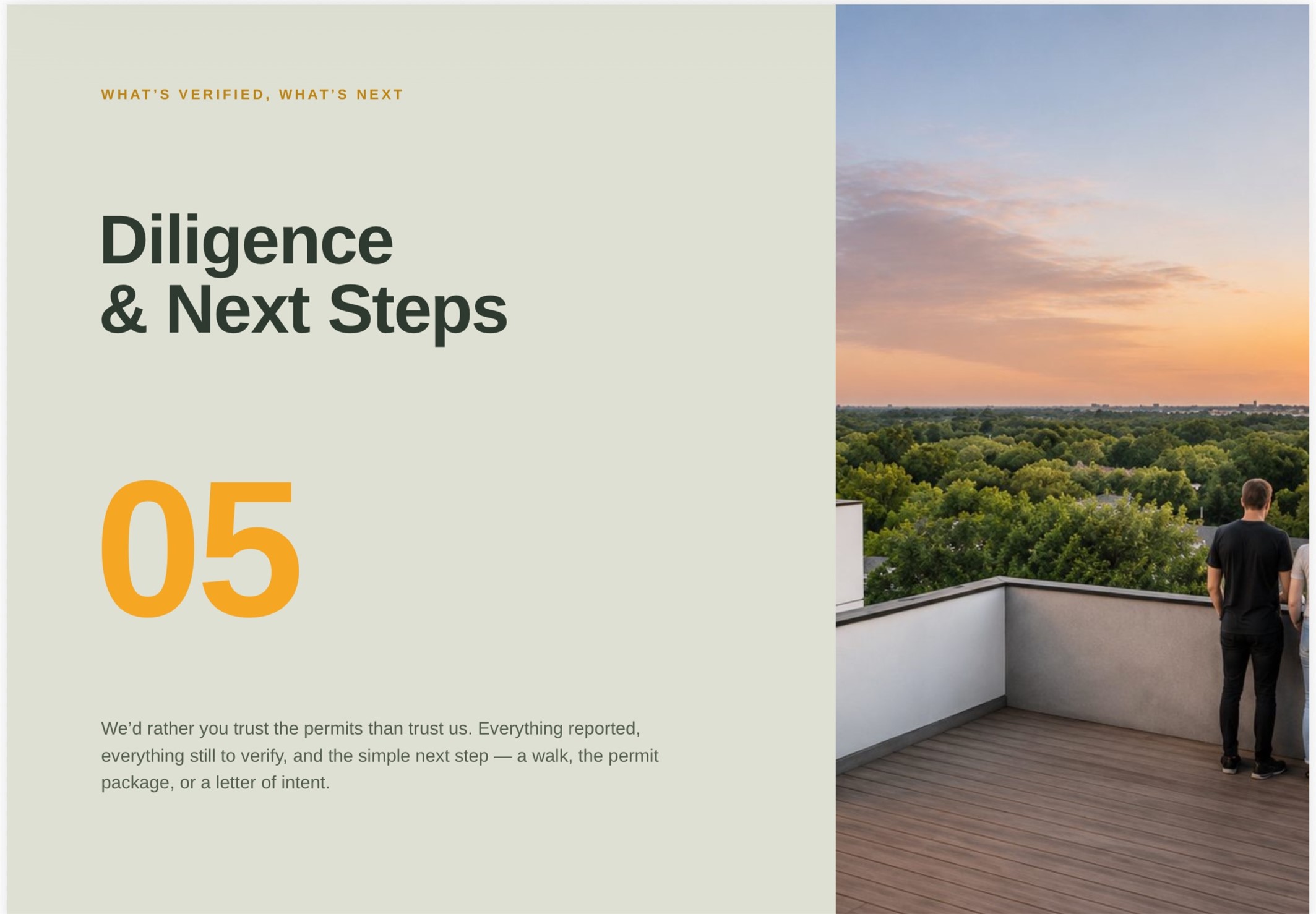 6106 Ponca Street Austin, TX 78741 - Photo 22 of 25 An inviting outdoor deck provides panoramic views of the verdant surroundings and an exquisite sunset.