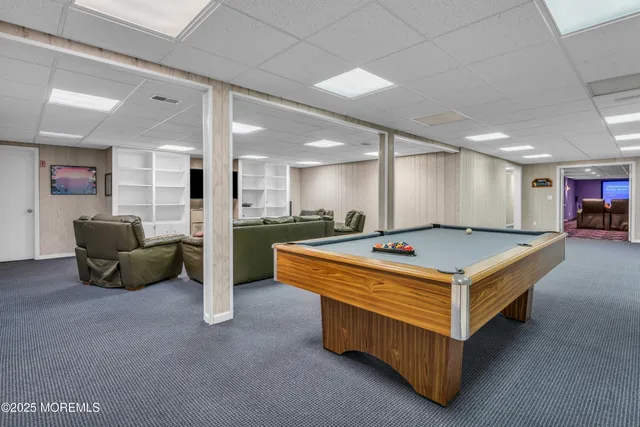 a view of a park with slide