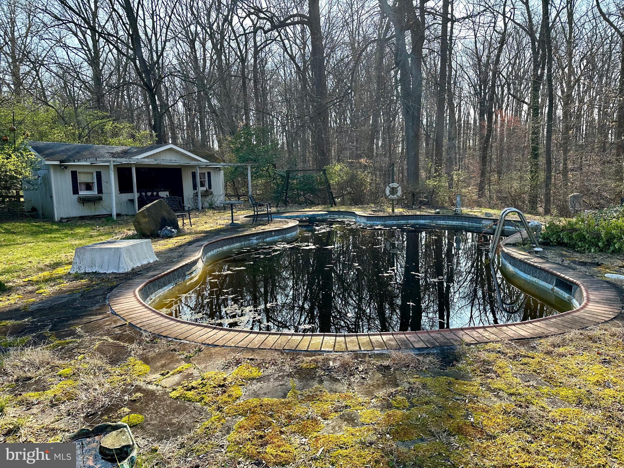 4405 Meadowcliff Road Glen Arm, MD 21057 - Photo 42 of 54 Unique cement in-ground pool.