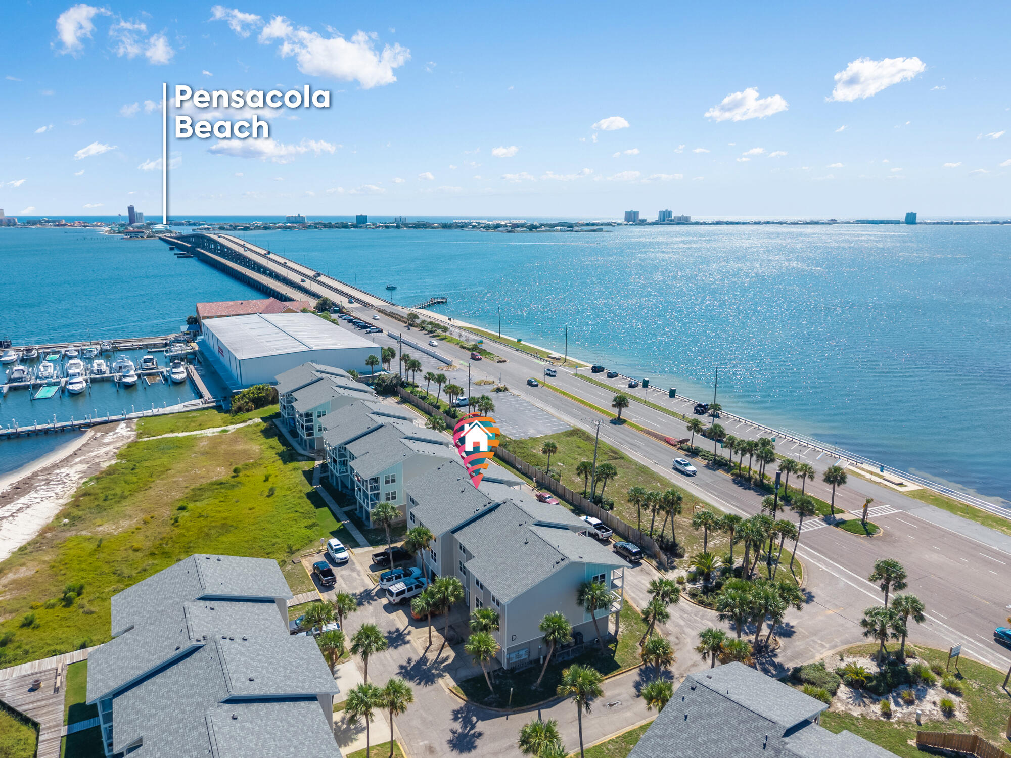 200 Pensacola Beach Road, Unit D2 Gulf Breeze, FL 32561 - Photo 3 of 38 an aerial view of a city