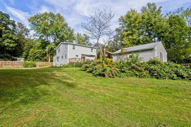 a house view with a garden space