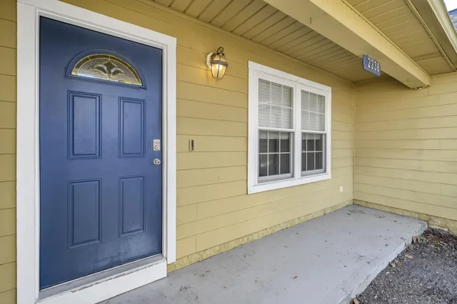 a view of front door of house