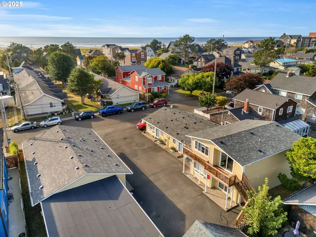 an aerial view of a city