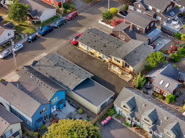 a view of car parked in front of house