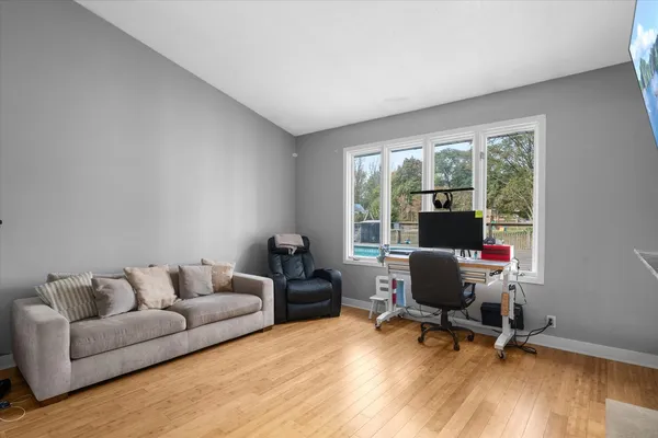 a living room with furniture and a couch