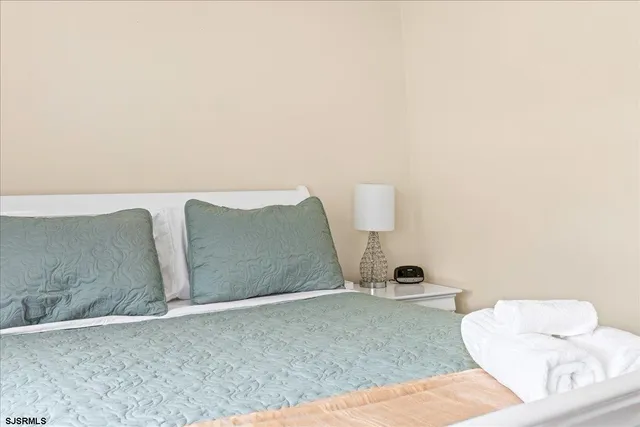 a view of a couch in a room