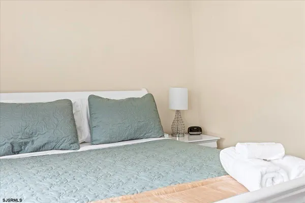 a view of a couch in a room