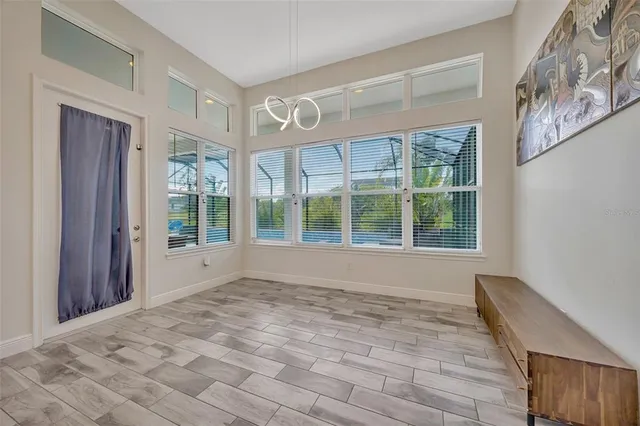 an empty room with a window