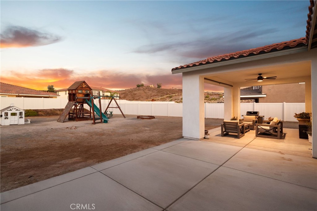 17042 Meteor Way Riverside, CA 92503 - Photo 49 of 75 a view of a terrace with sitting area