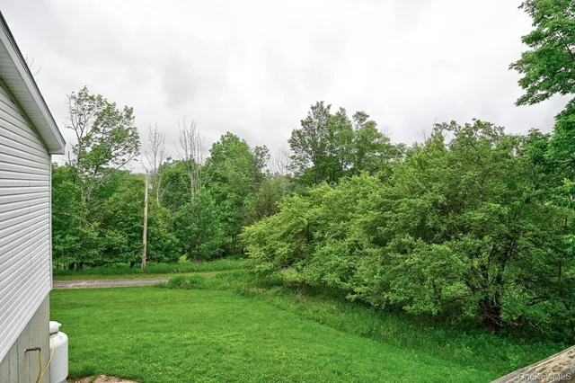 a view of a backyard with a garden